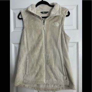 North Face Cream Fleece Vest.